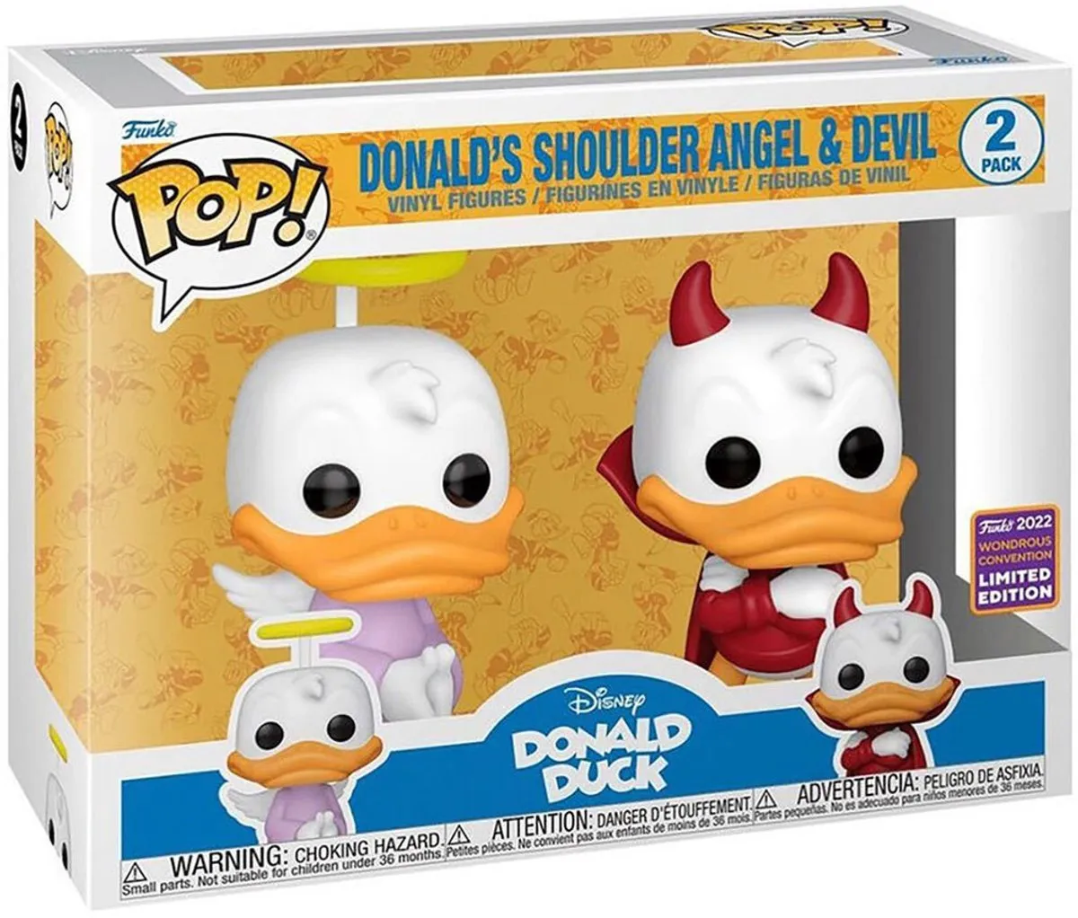 Funko Pop! Disney Donald Duck Shoulder Angel & Devil - Multi
