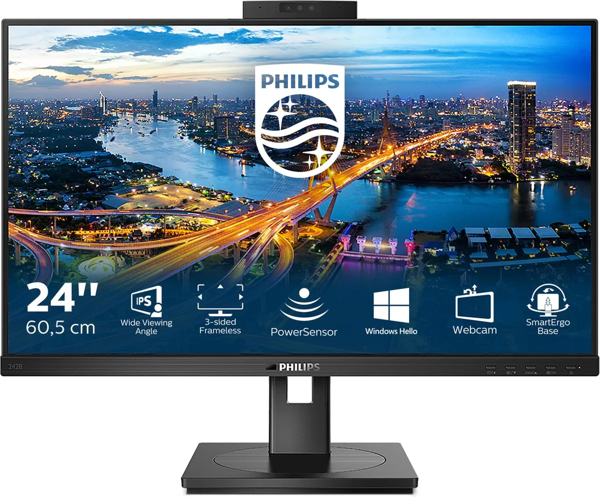 Philips 242B1H Full HD Monitor 24" - Verstelbaar