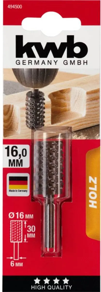 KWB 494500 Profielrasp Hout 16x30mm