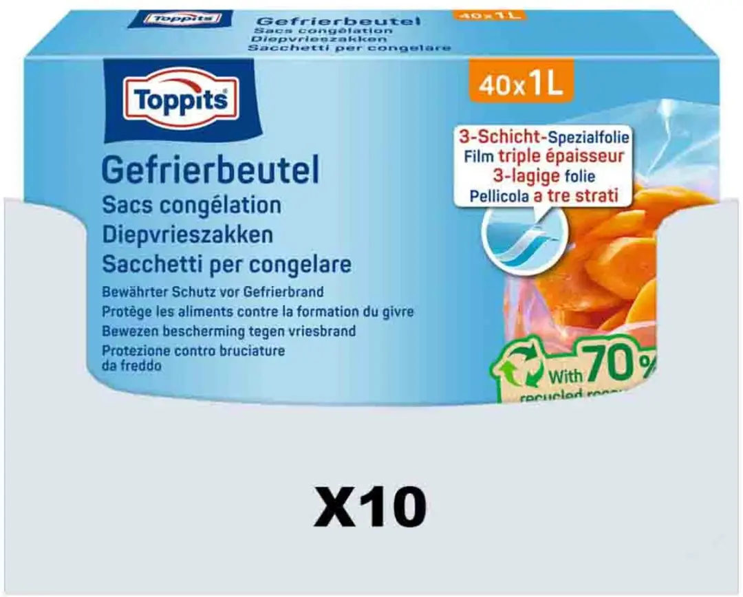 Toppits Diepvrieszakjes 1L