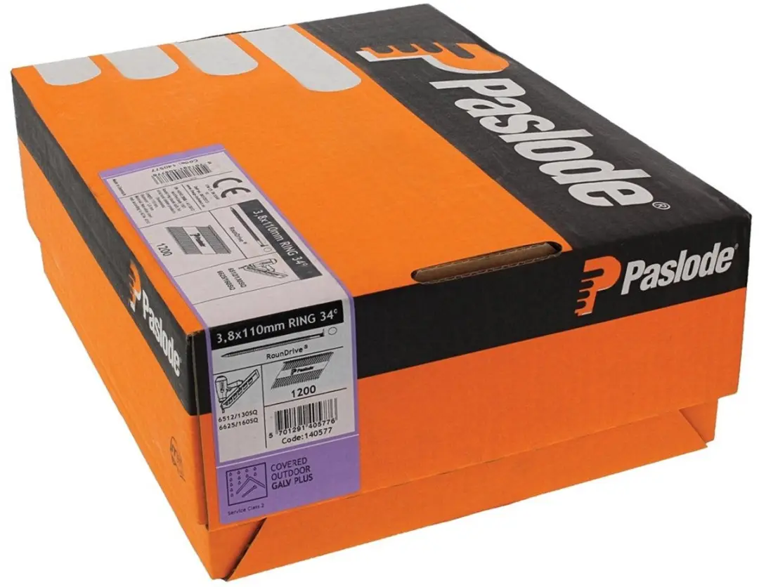 Paslode PSN 140577 Stripnagels 3,8x110 Ring Verzinkt 12µm - 1200 Stuks