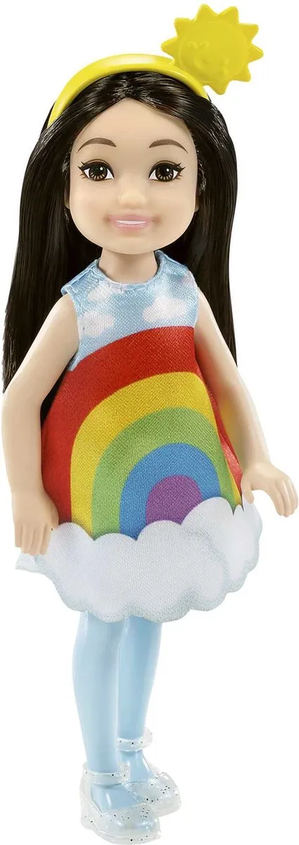 Barbie Club Chelsea GRP70 Pop - 15 cm - Regenboog jurk