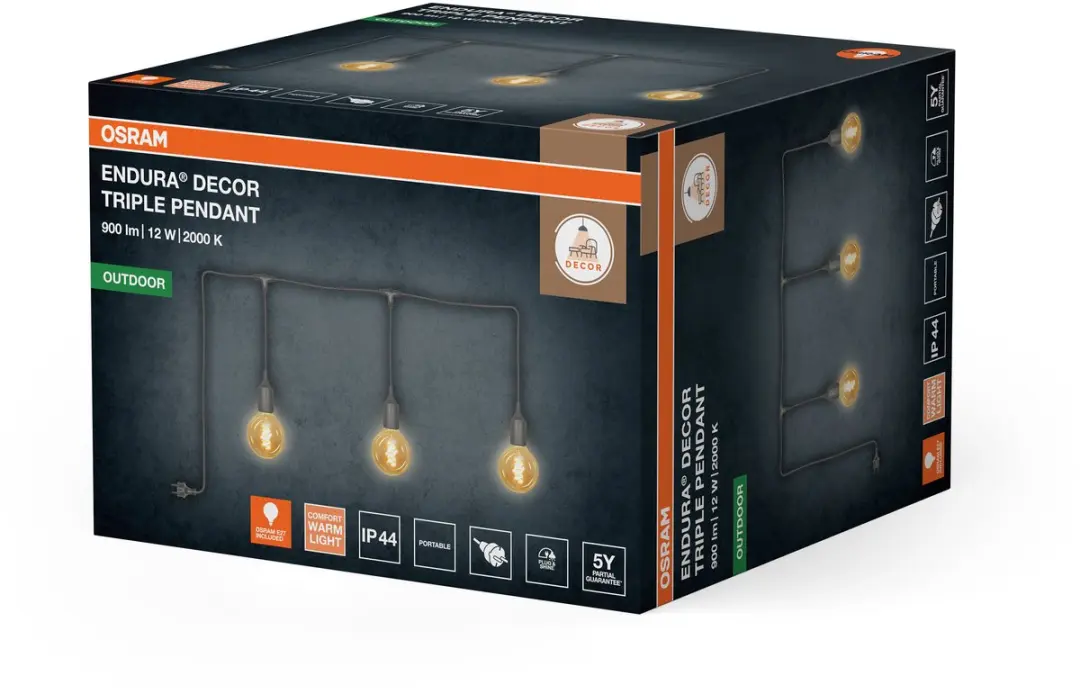 Osram Endura Decor Portable Pendant 7m - Grijs - 2000K - afbeelding 6 van 6