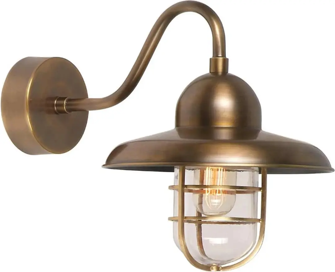 Elstead Lighting Somerton LED Wandlamp E27 60W - Aged Brass