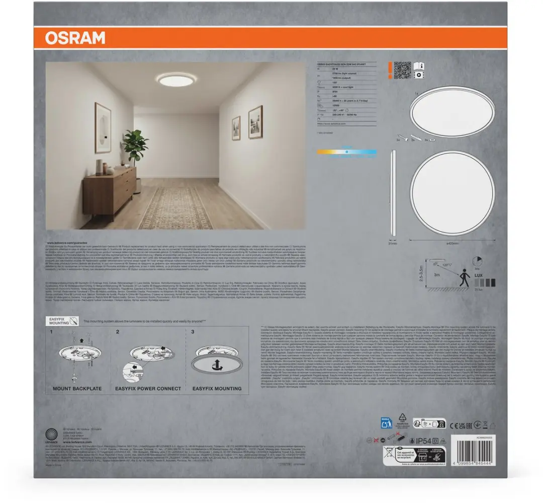 Osram Orbis Easyfix Sensor 420mm Plafondlamp - 22W Koelwit 4000K - afbeelding 3 van 3