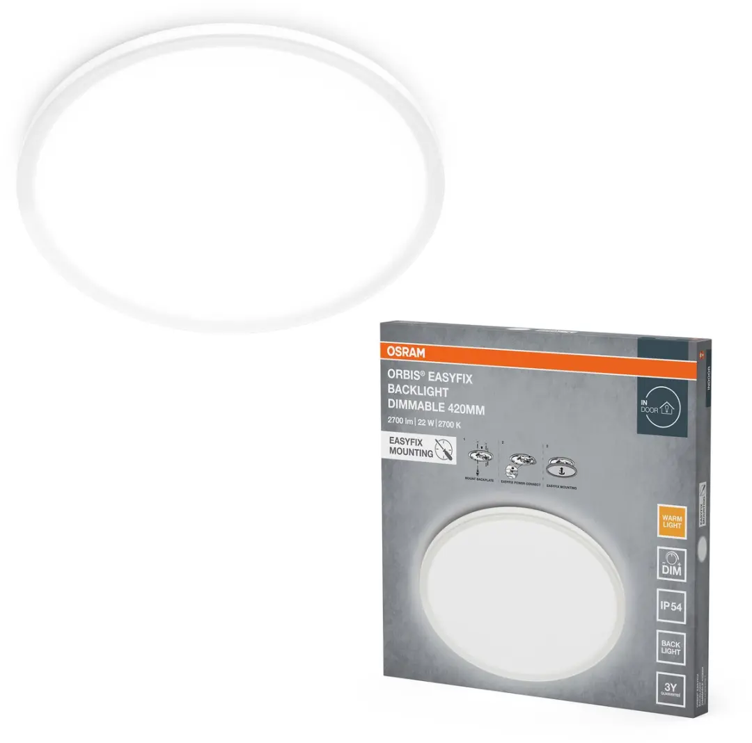 Osram Orbis Easyfix 420mm Plafondlamp 22W - 2700K - 1850lm - Wit - afbeelding 3 van 5