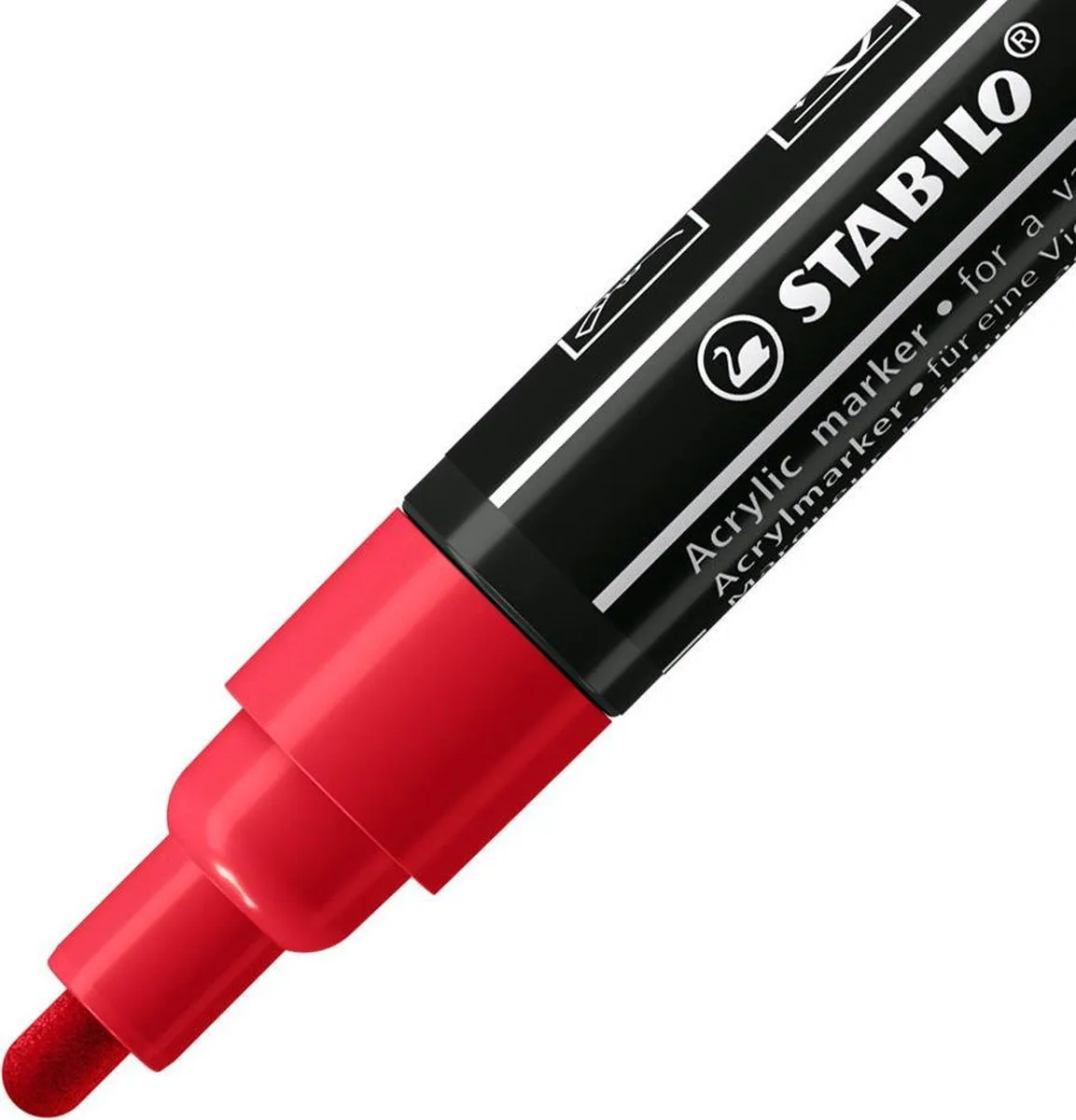 STABILO FREE T300 Acryl Marker Karmijnrood - 5 Stuks