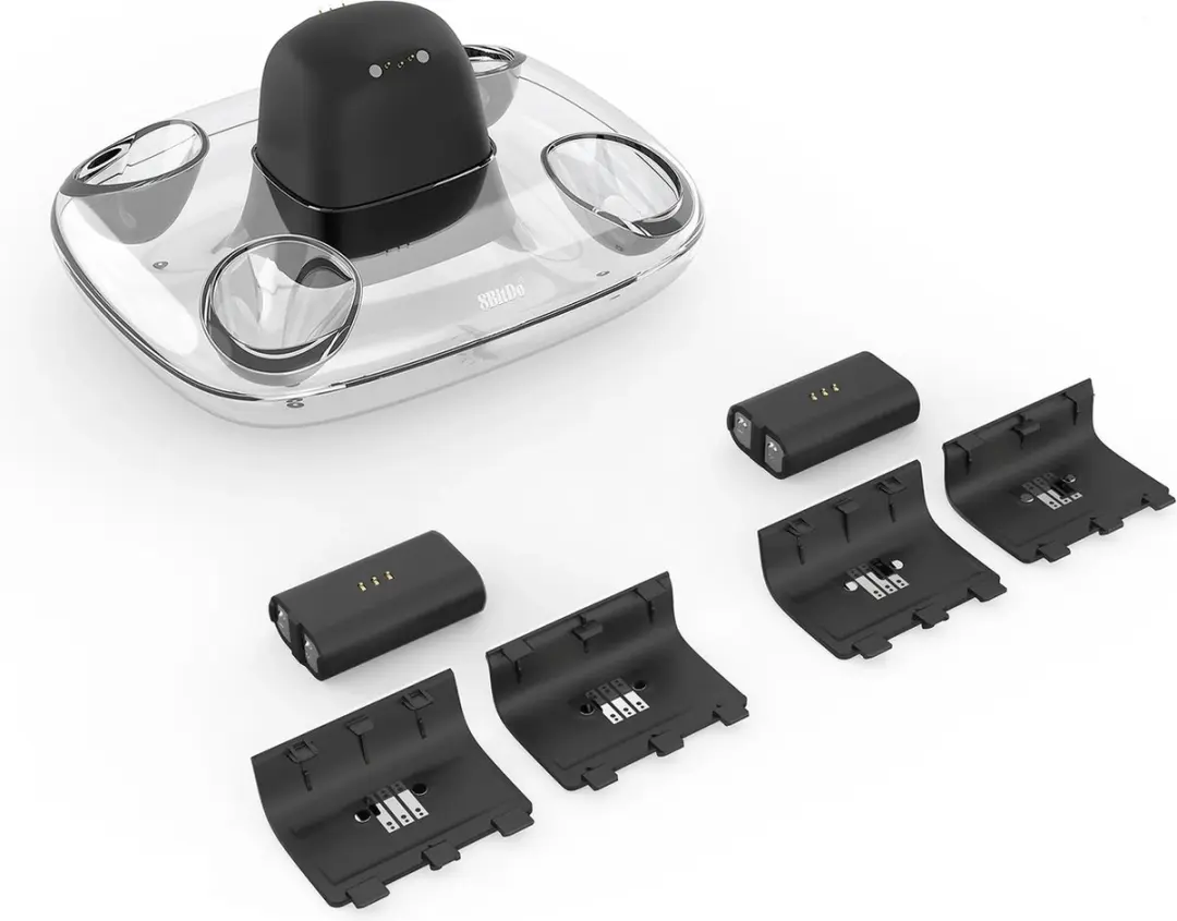 8Bitdo Dual Charging Dock 85DB02A - Xbox Series X|S/One - Zwart/Transparant