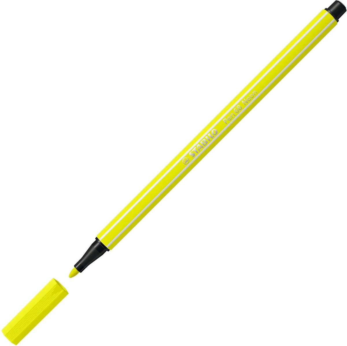 STABILO Pen 68 Viltstift Neon Geel