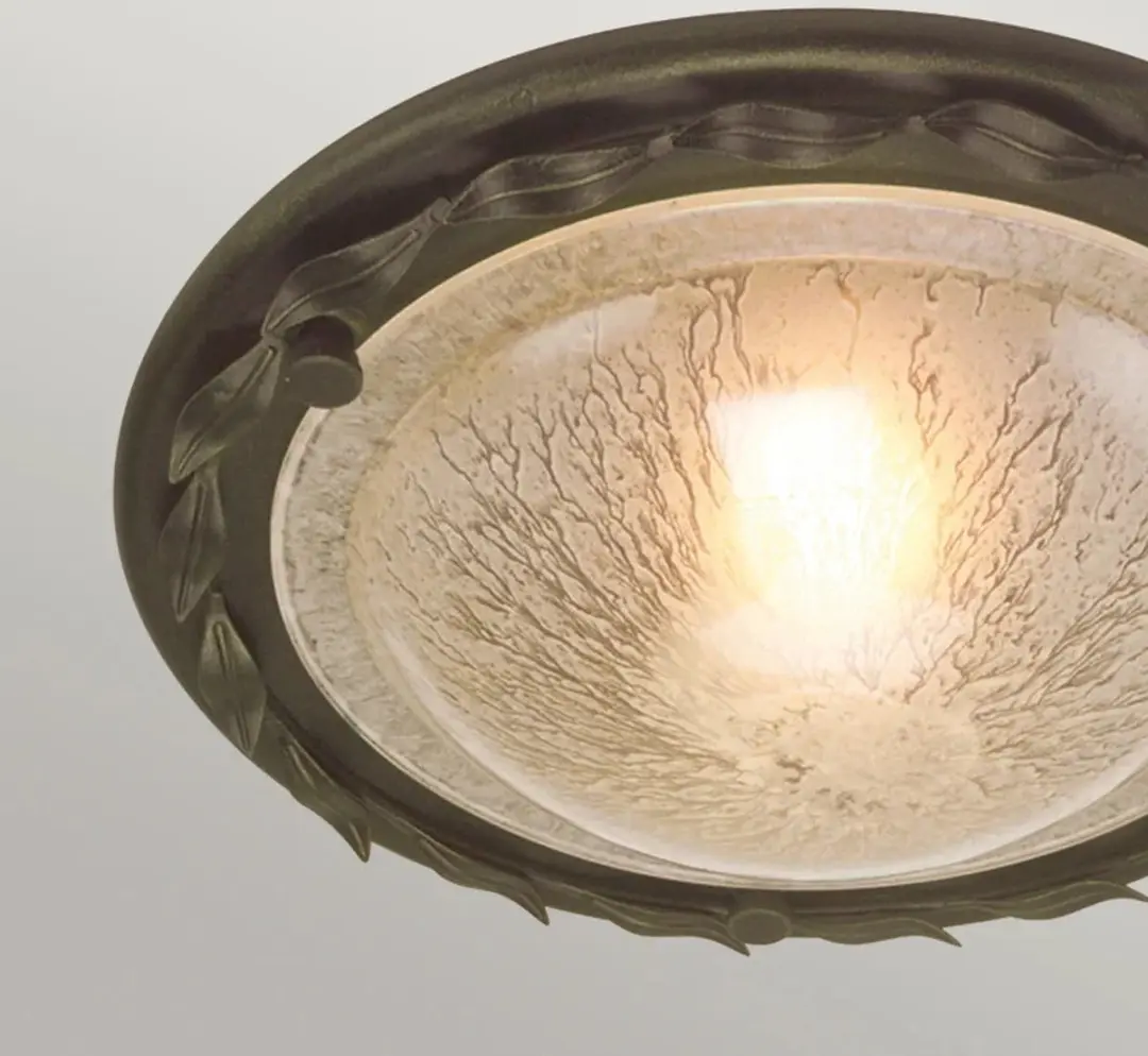 Elstead Olivia LED Plafondlamp E27 60W - Black/Gold Patina