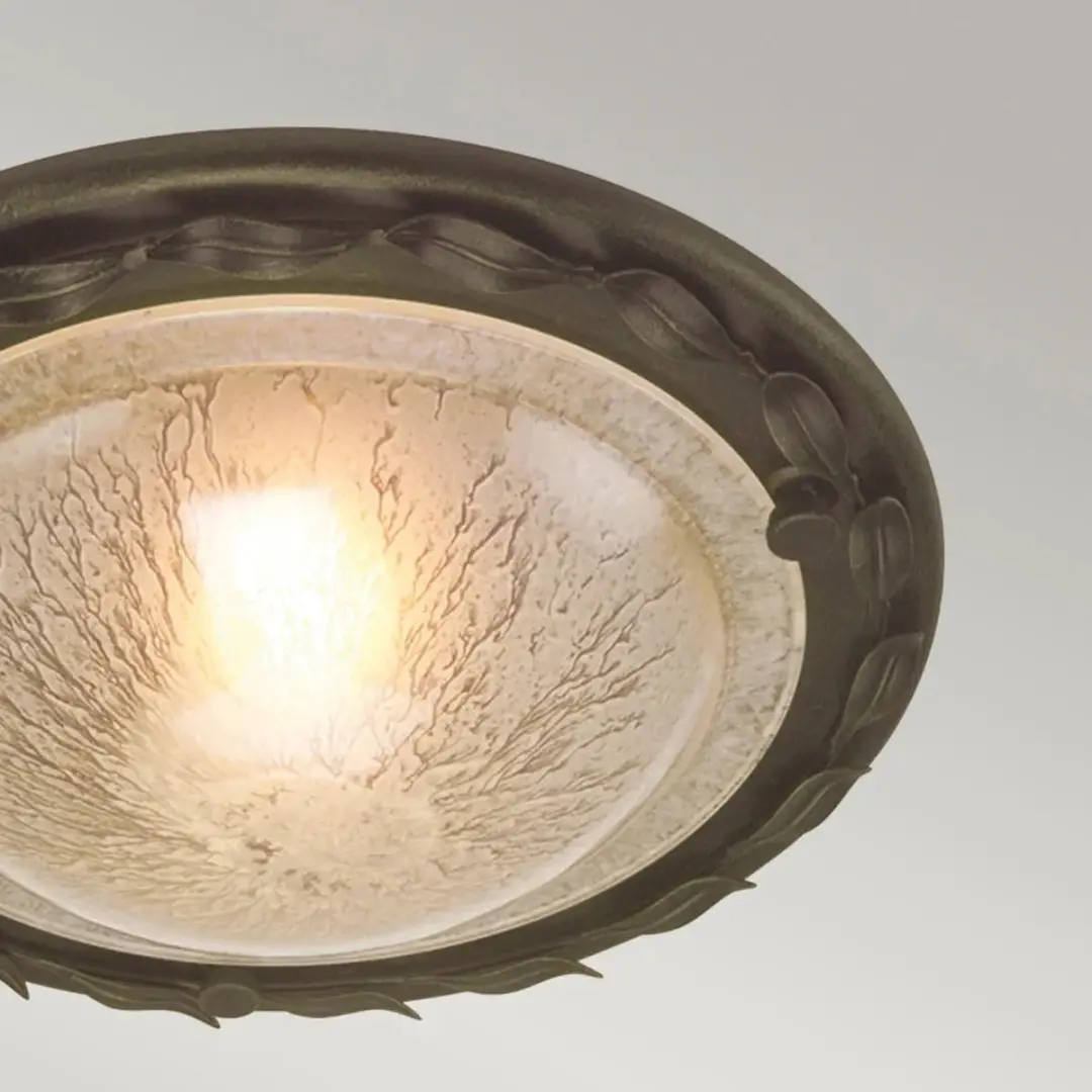 Elstead Olivia LED Plafondlamp E27 60W - Black/Gold Patina