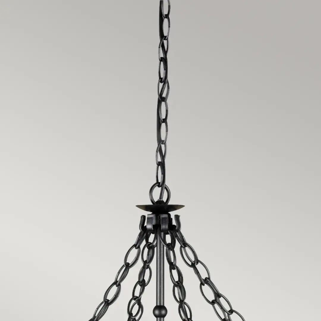 Elstead LED Kroonluchter 8x E14 60W - Dimbaar - Graphite Black