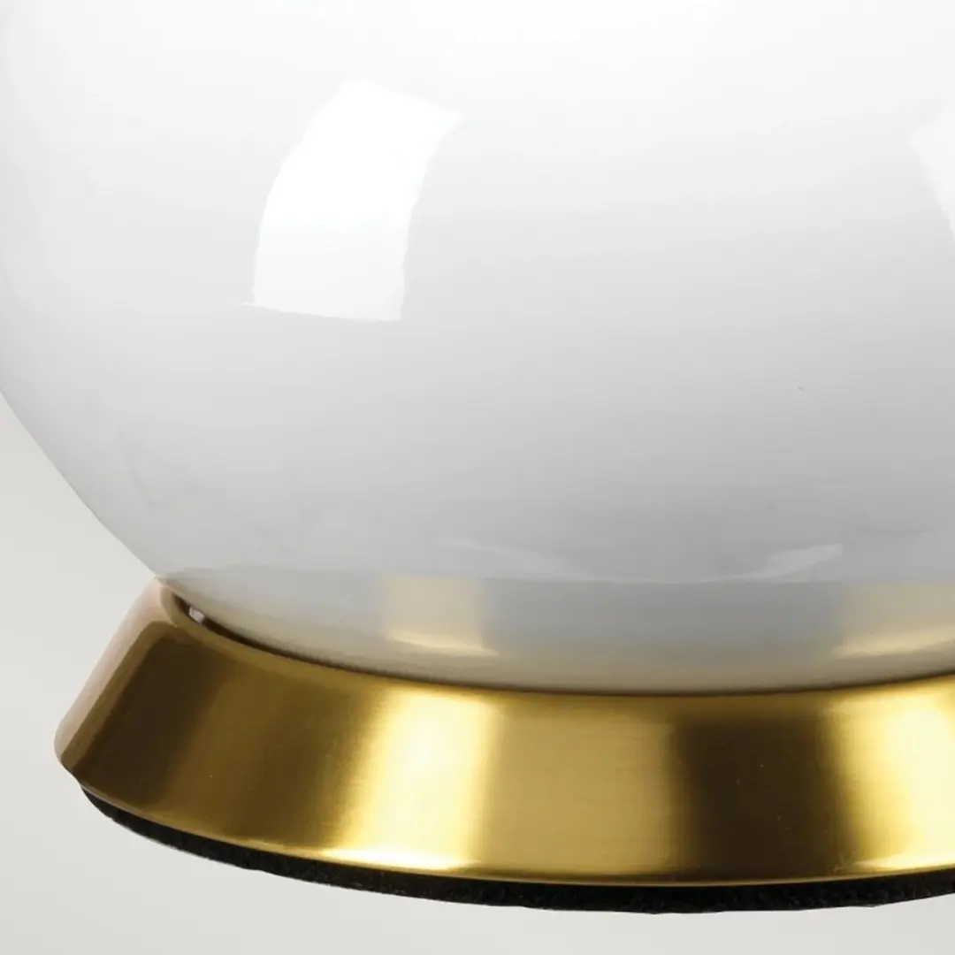 Elstead LED Tafellamp MILO - 1x E27 60W - Aged Brass/Wit/Green