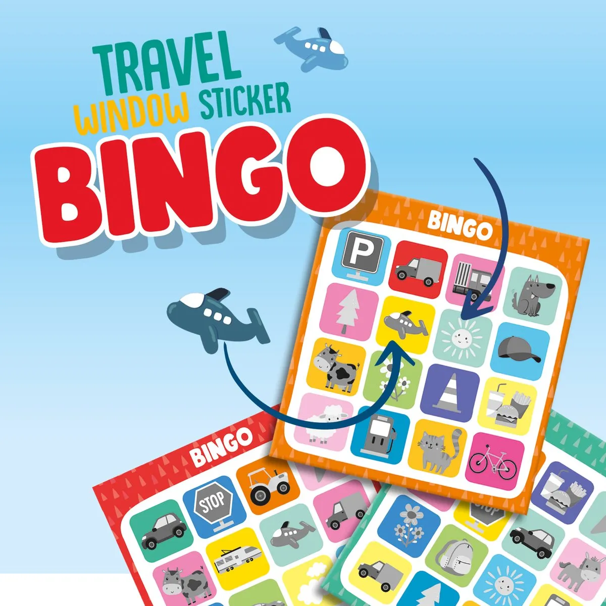 SES Creative Reisspel Raamsticker Bingo - 64 Stuks