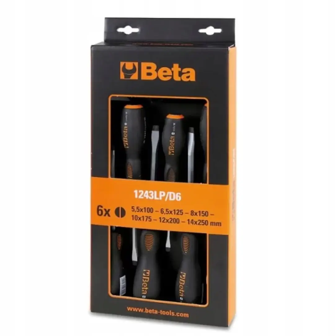 Beta 1243LP/D6 Set van 6 platte slagmoeren