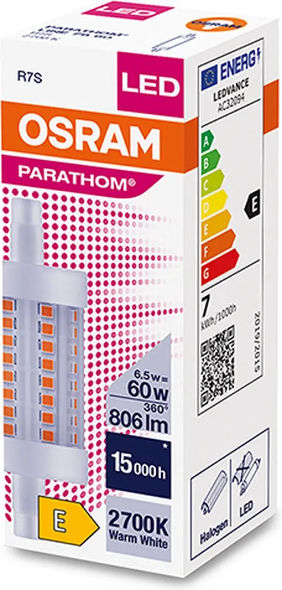Osram Parathom Line R7s 6.5W Warm Wit - 2700K - afbeelding 3 van 6