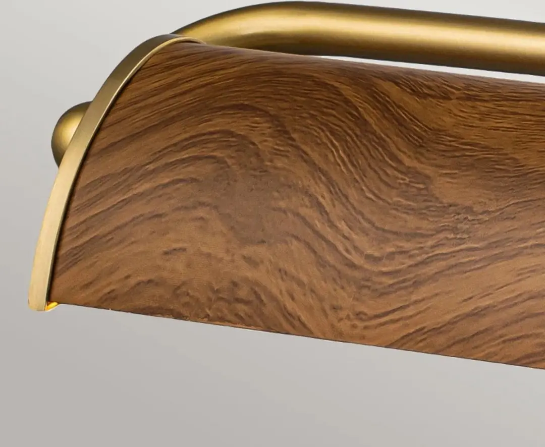 Elstead Winchfield LED Schilderijverlichting - 4x E14 40W - Dimbaar - Aged Brass & Oak