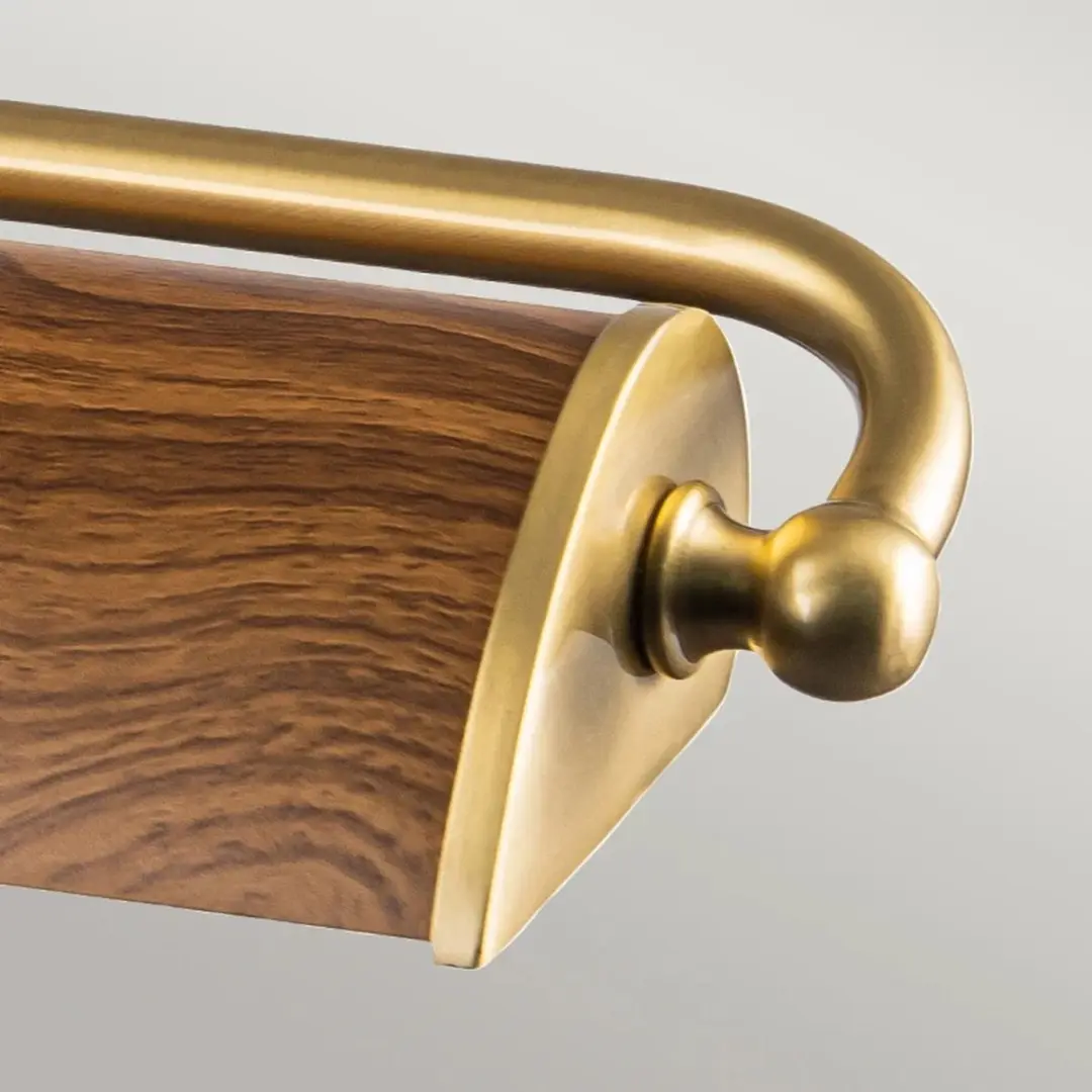 Elstead Winchfield LED Schilderijverlichting - 4x E14 40W - Dimbaar - Aged Brass & Oak