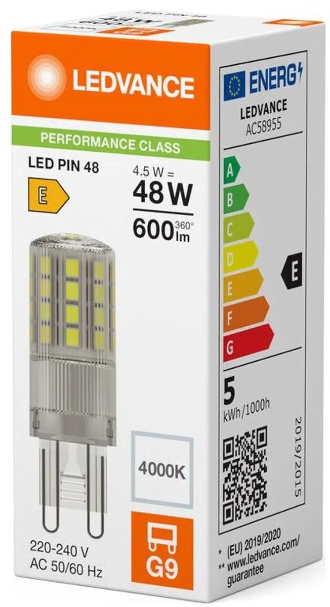 LEDVANCE G9 Insteeklamp 4.5W 600lm Neutraal Wit - afbeelding 4 van 5