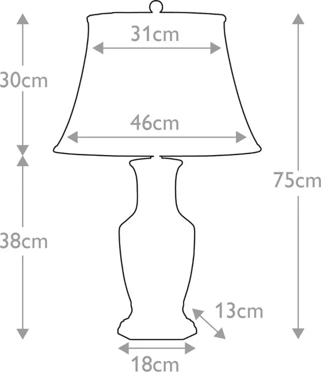Elstead Lighting LED Tafellamp Blue Hex - 60W Warm Wit
