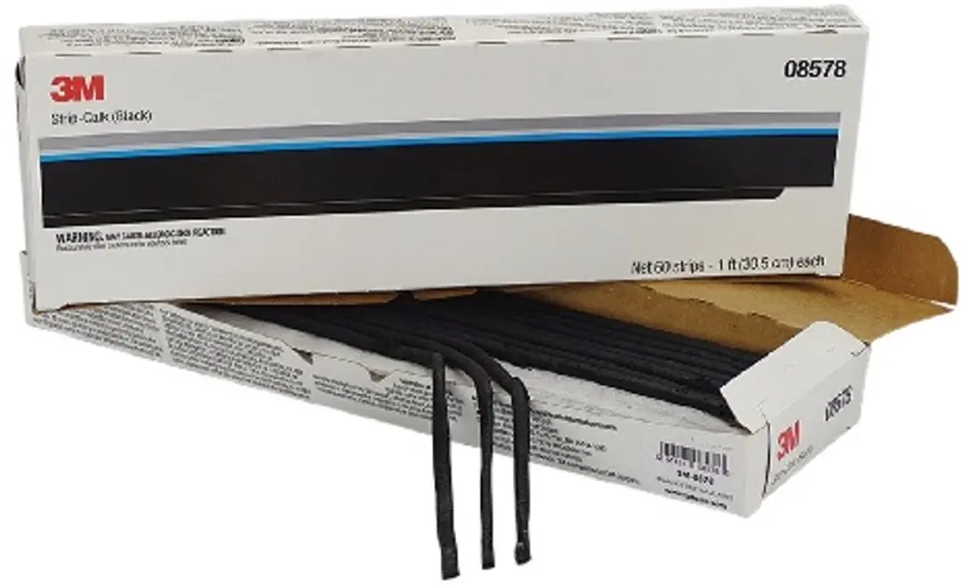 3M KNEEDBARE AFDICHTINGSSTRIPS 6MMX300MM 60ST ZWART