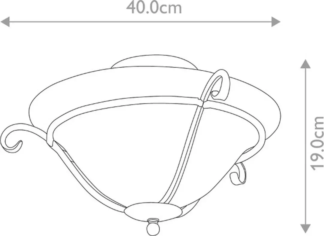 Elstead LED Plafondlamp Torchiere - 60W E27 - Dimbaar - Ø40cm