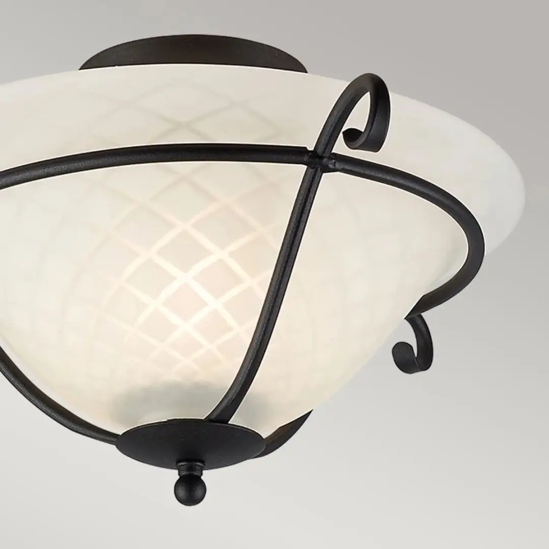Elstead LED Plafondlamp Torchiere - 60W E27 - Dimbaar - Ø40cm