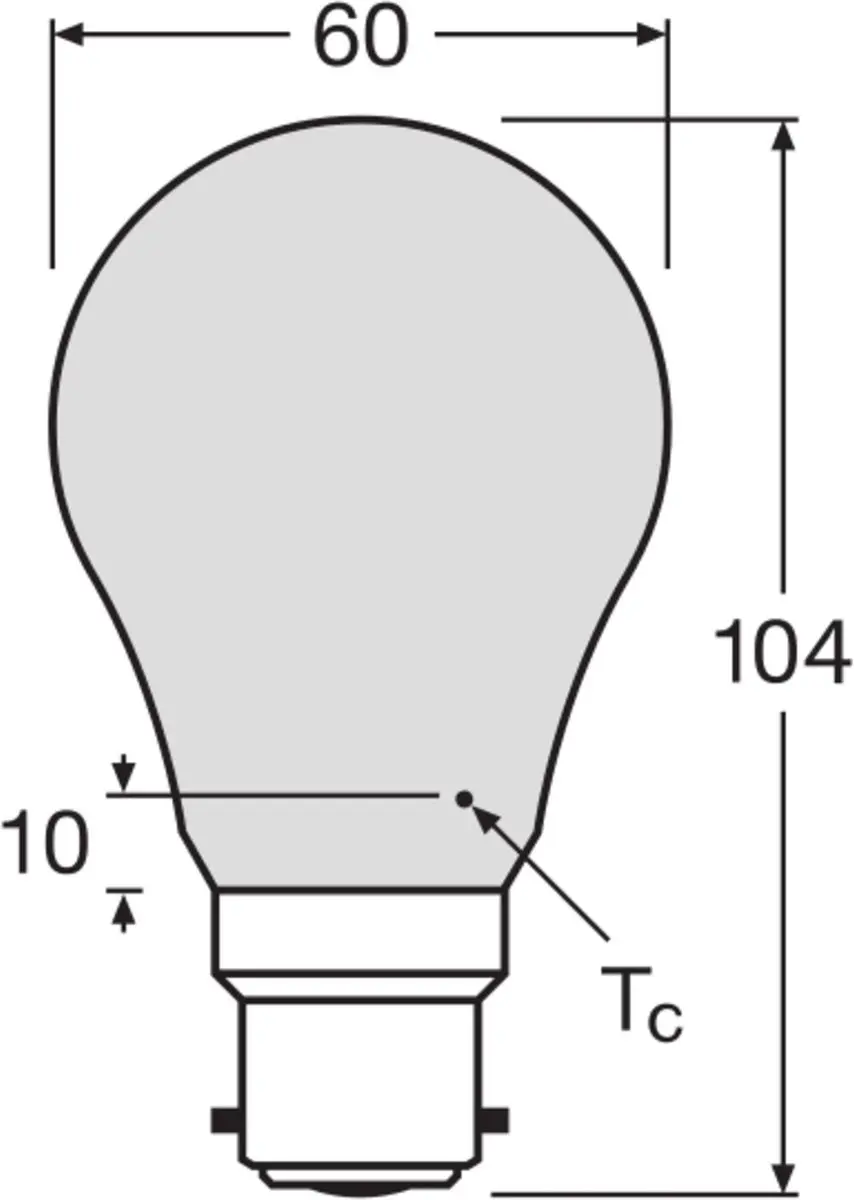 Osram Retrofit Classic LED B22d Peer Mat 8.5W 806lm - Zeer Warm Wit - afbeelding 3 van 6