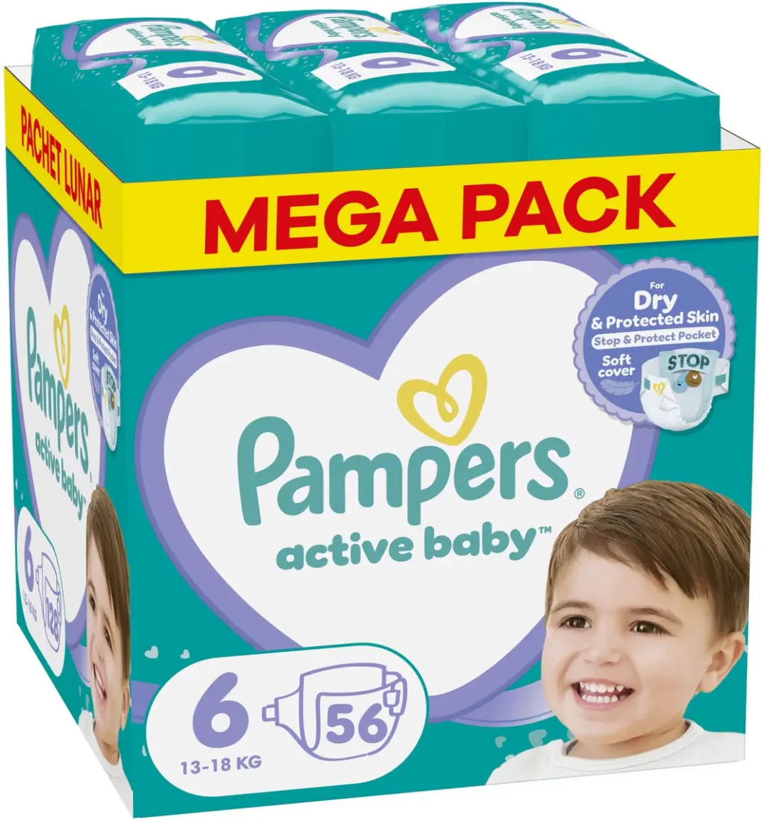 Pampers Baby-Dry Luiers Maat 6 - 56 Stuks