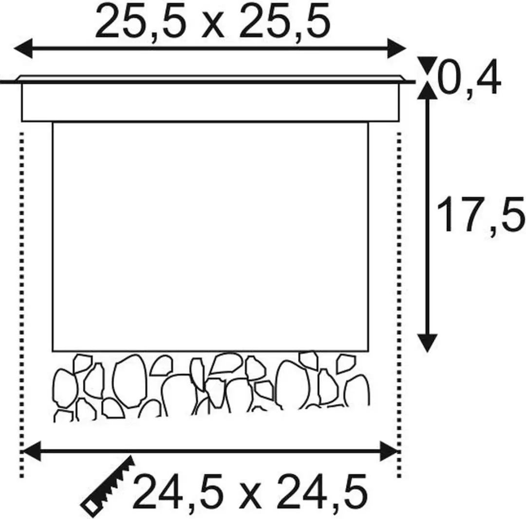 SLV Dasar 225 Grondspot 34W - 4000K - Zilver