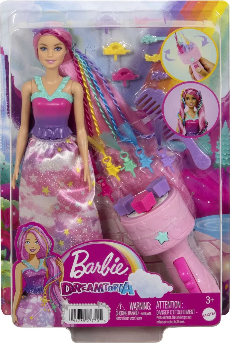 Barbie Dreamtopia Haarverzorgingspop JCW55 - Roze