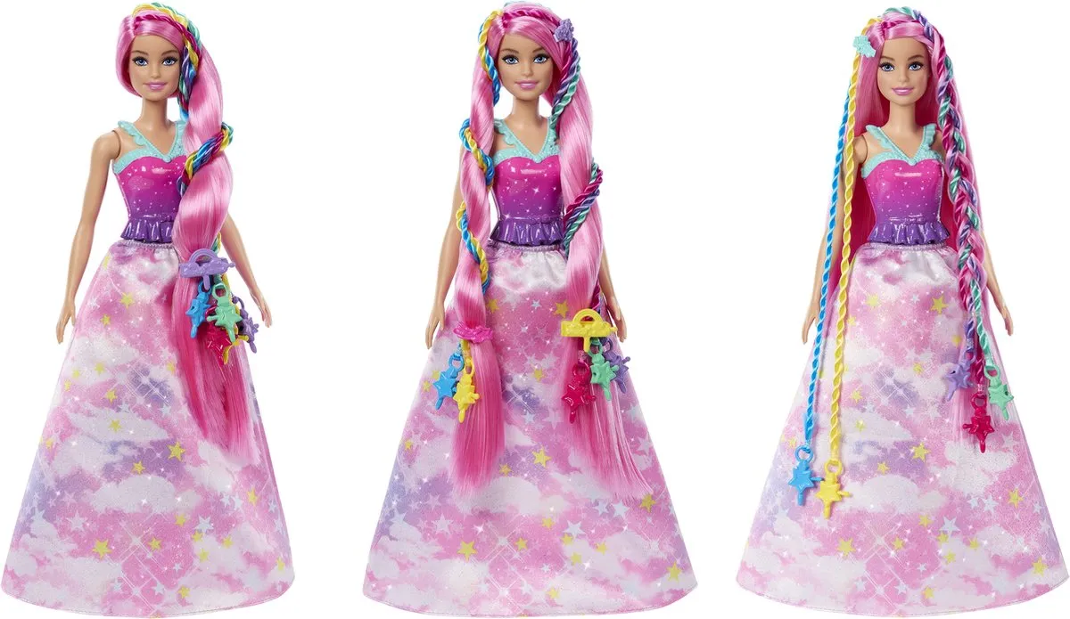 Barbie Dreamtopia Haarverzorgingspop JCW55 - Roze
