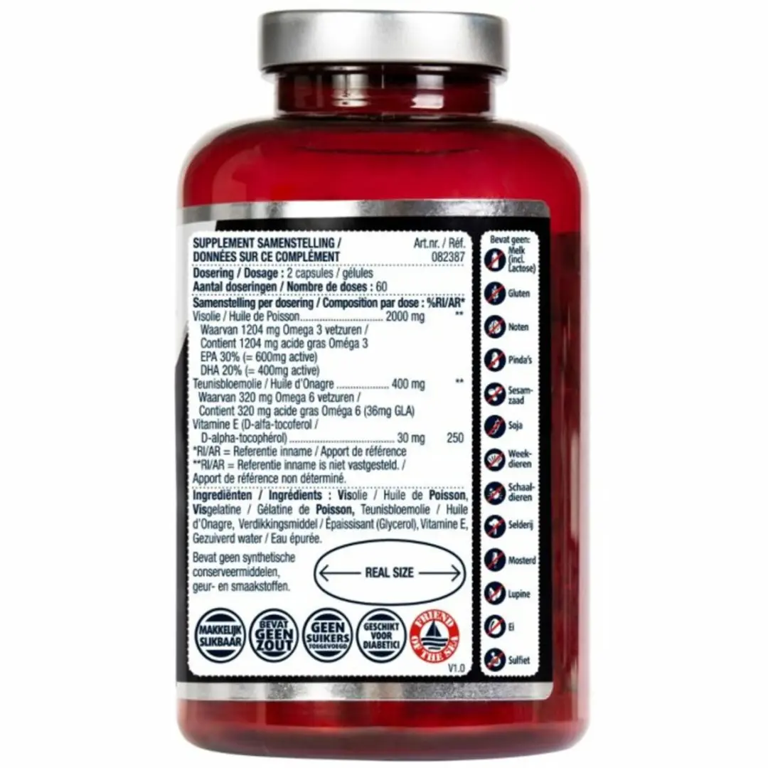 Lucovitaal Super Omega 3 Visolie 120 Capsules - 5x600g - afbeelding 2 van 5