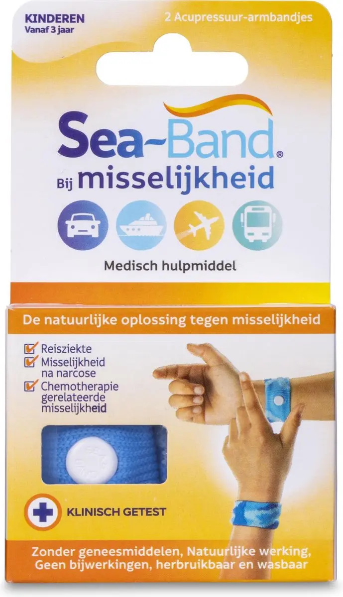 Sea Band Polsband Kinderen - 2 Stuks Assorti