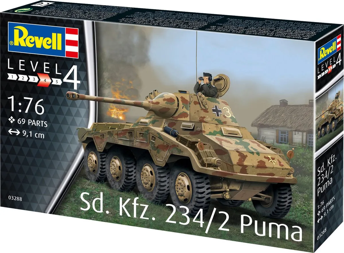 Revell 03288 Sd.Kfz. 234/2 Puma Modelbouwpakket - 1:76 - Multi