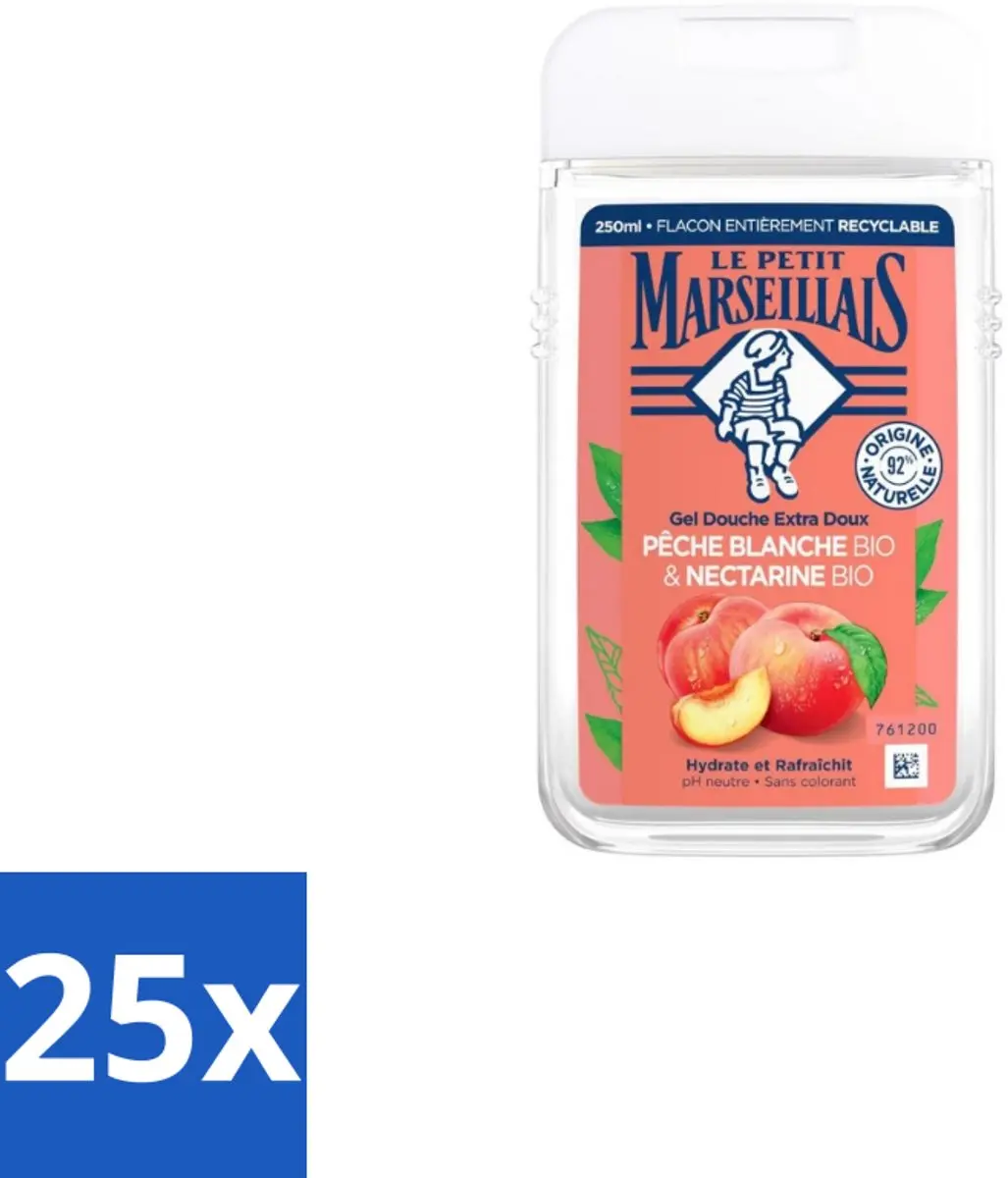 Le Petit Marseillais Douchegel Pêche Blanche & Nectarine Bio 250ml