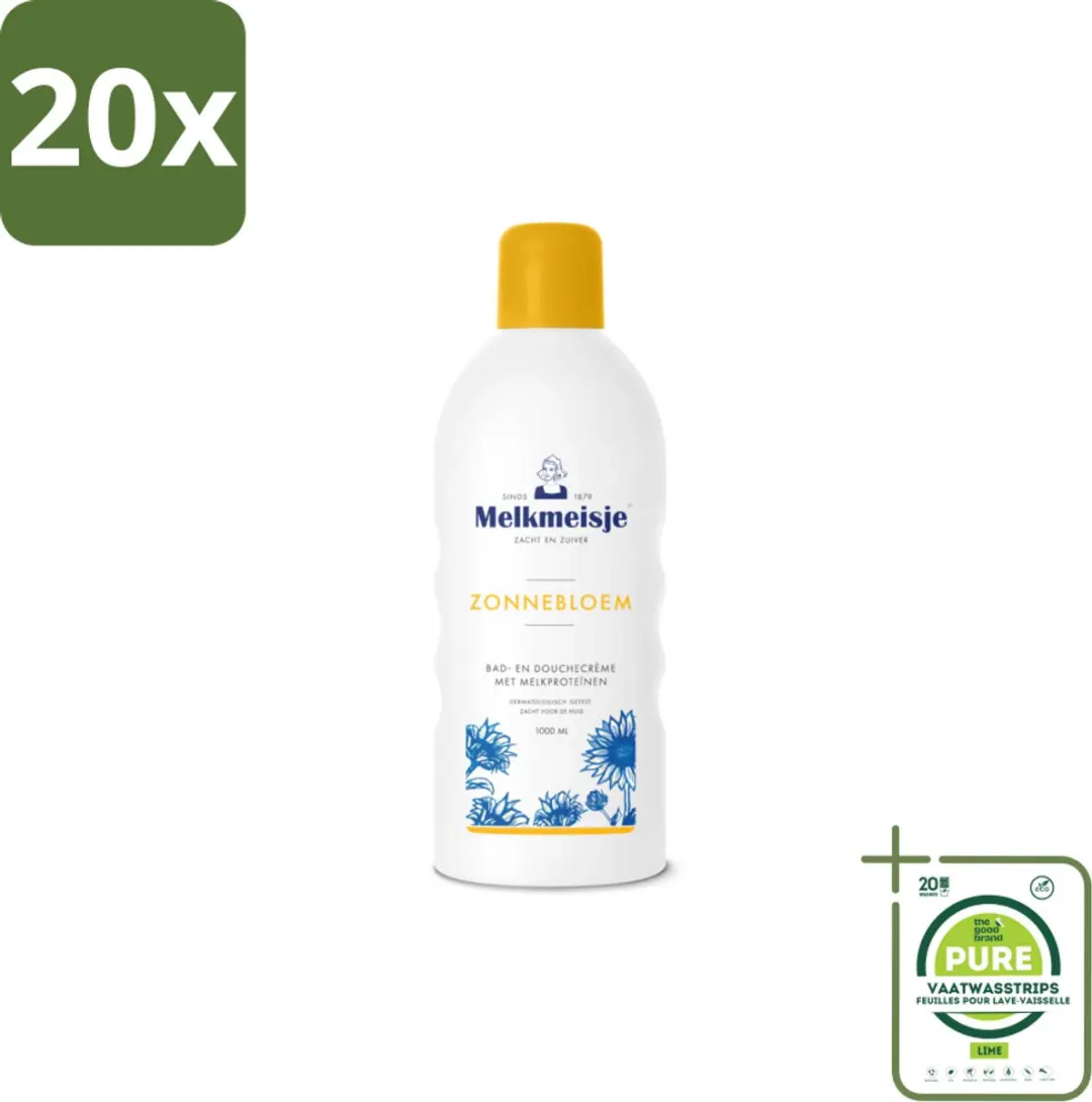 Melkmeisje Bad en Douche Crème Zonnebloem & Melk 1000ml