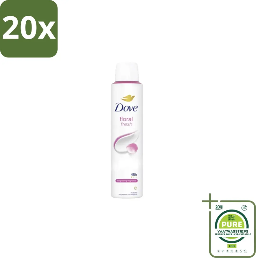 Dove Deodorant Spray Floral Fresh 200ml - 20 Stuks
