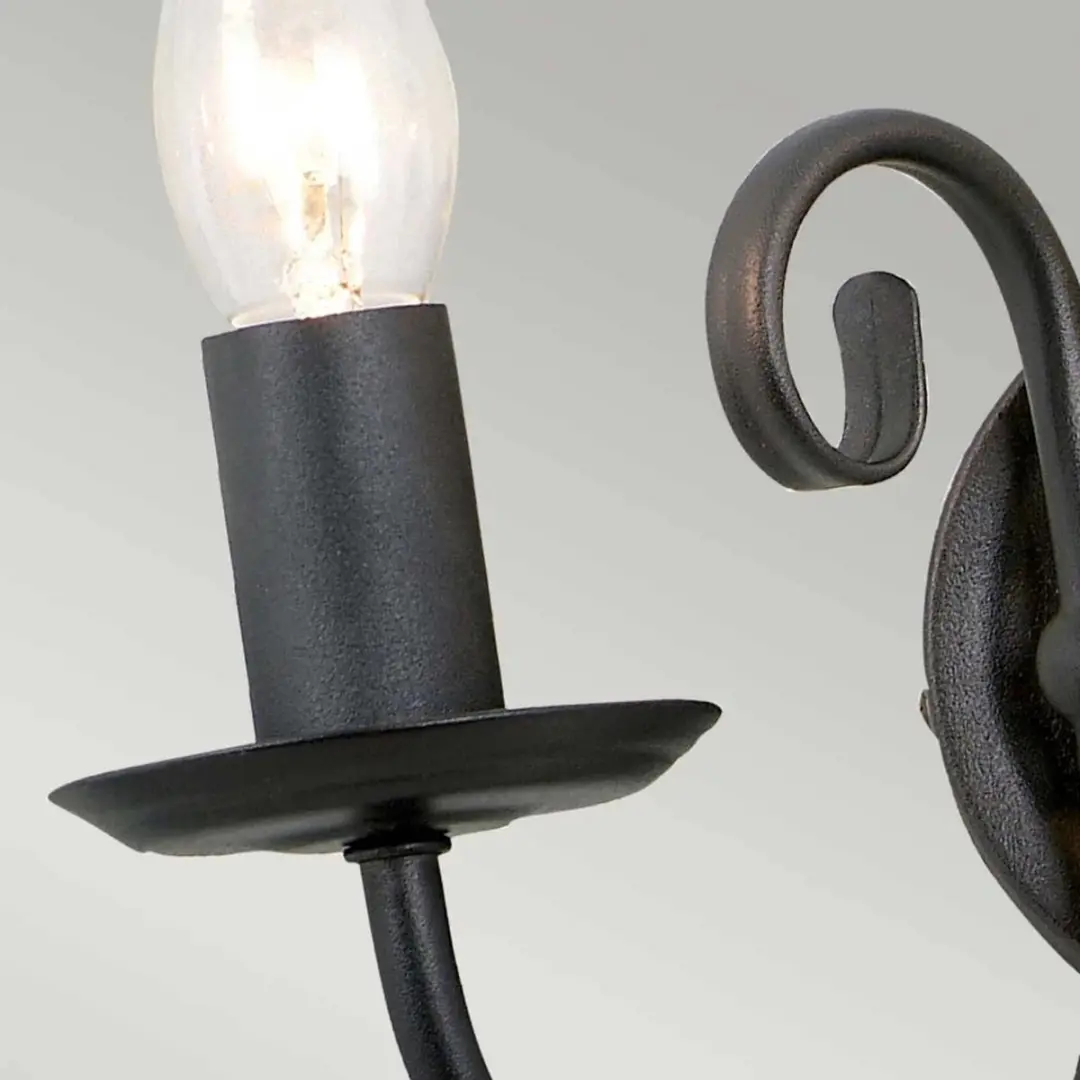 Elstead Lighting Artisan LED Wandlamp 2x E14 - 60W - Zwart