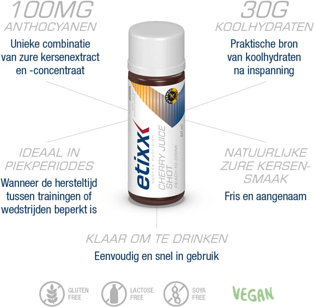 Etixx Cherry Juice Shot Herstelshot 6x60ml