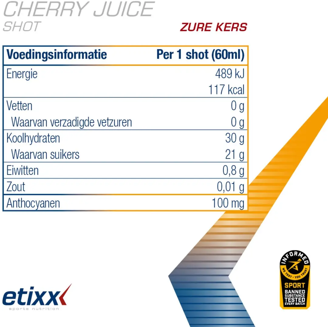 Etixx Cherry Juice Shot Herstelshot 6x60ml