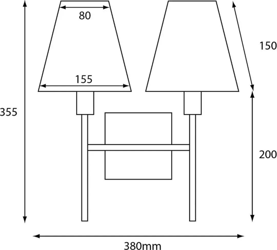 Elstead Lighting Lucerne LED Wandlamp 2xE14 - Brushed Nickel/Grijs