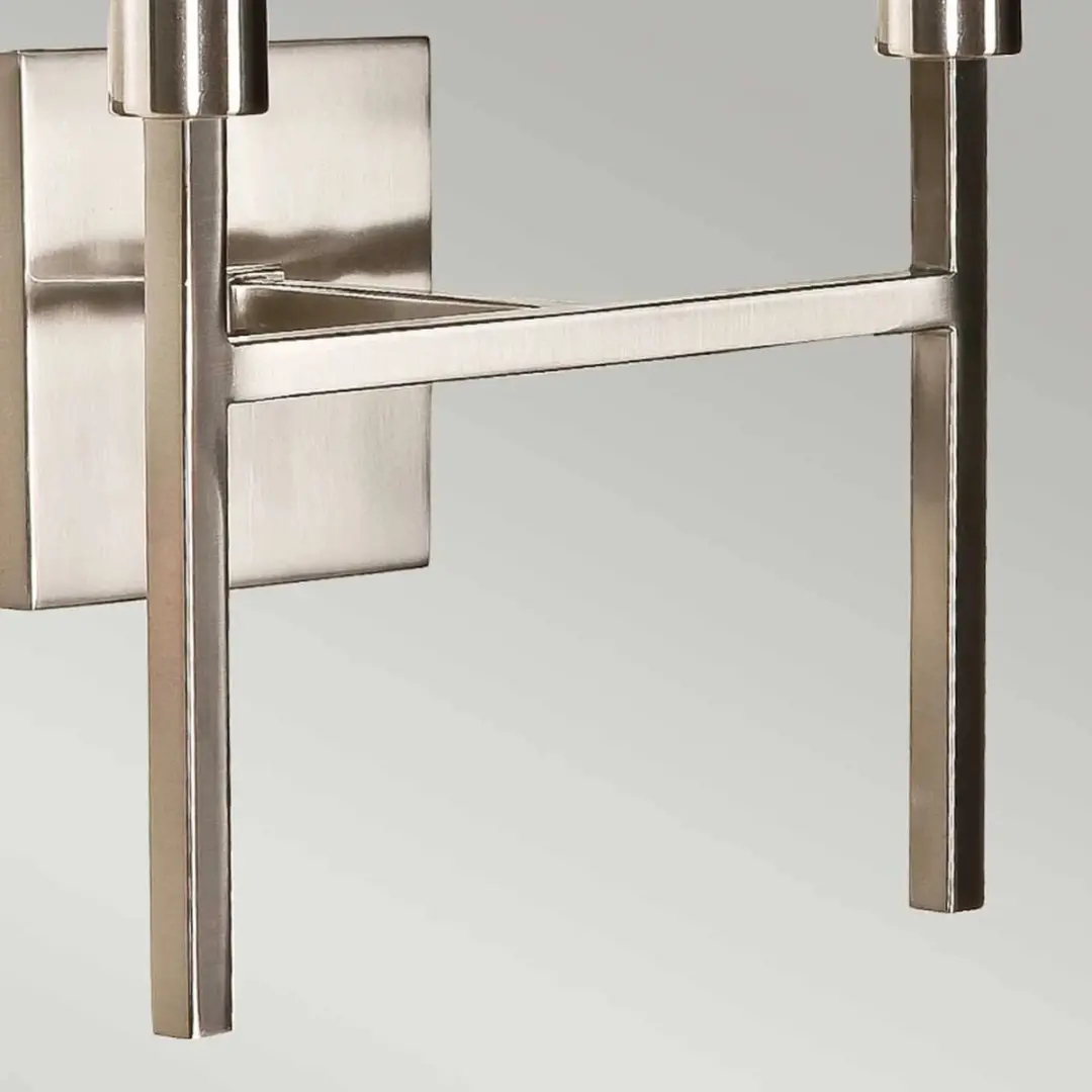 Elstead Lighting Lucerne LED Wandlamp 2xE14 - Brushed Nickel/Grijs