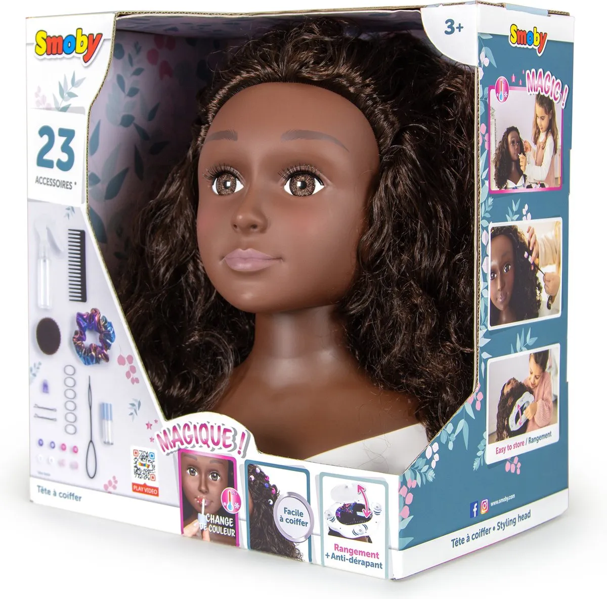 Smoby My Beauty Afro Styling Head 7600320318 - 23 Accessoires