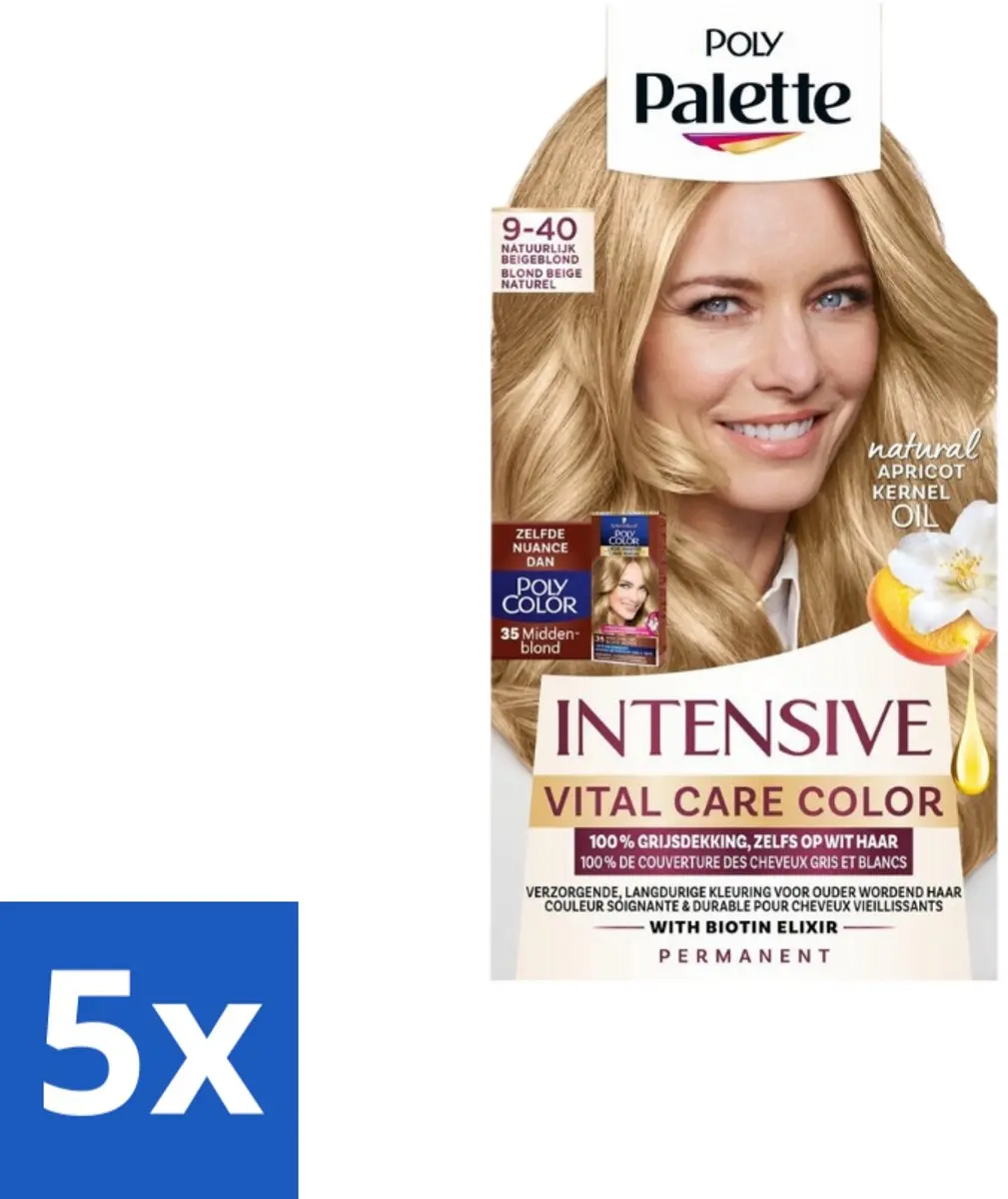 Schwarzkopf Poly Palette 9-40 Natuurlijk Beigeblond Haarverf 575ml