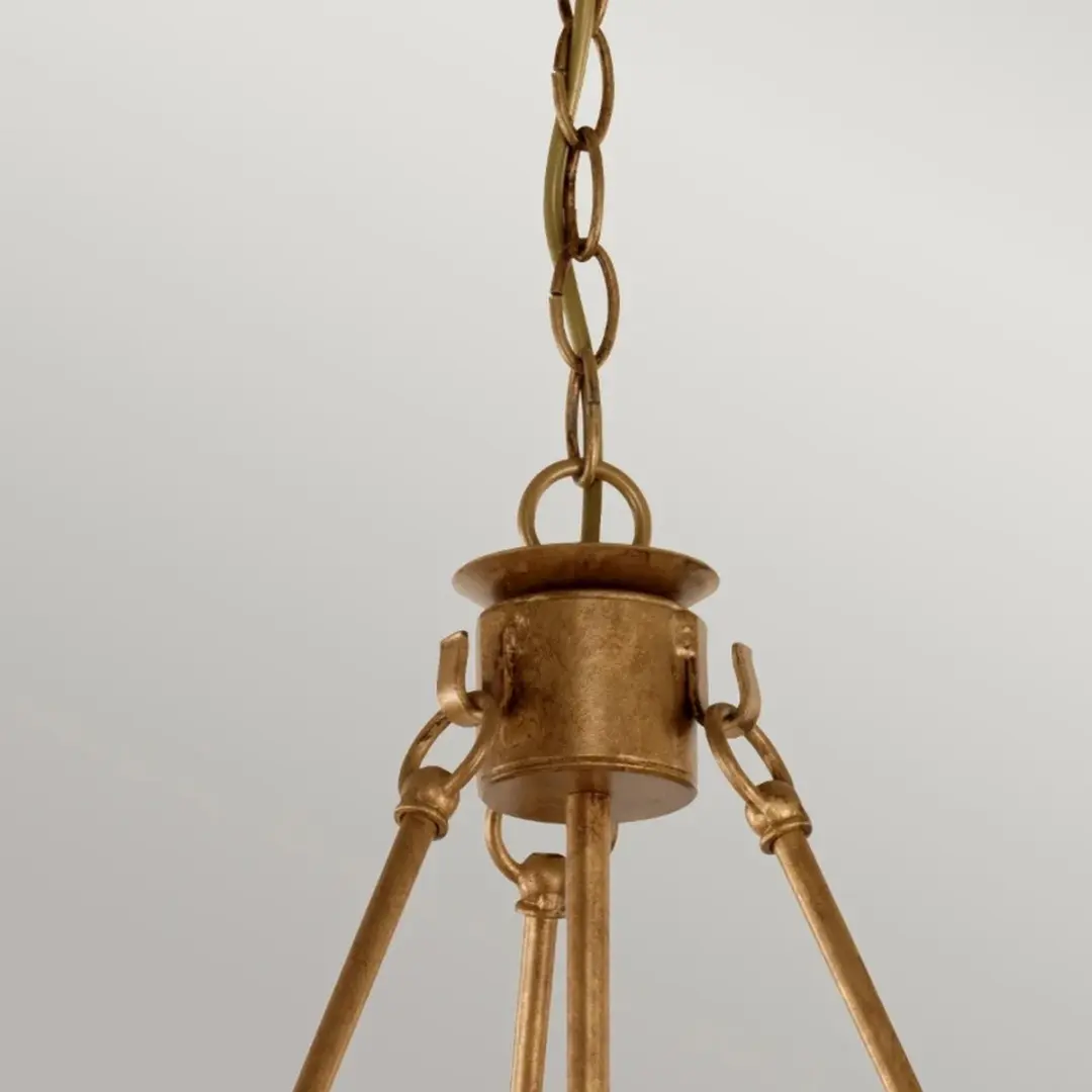 Elstead LED Kroonluchter 6x E14 60W - Dimbaar - Gold Patina