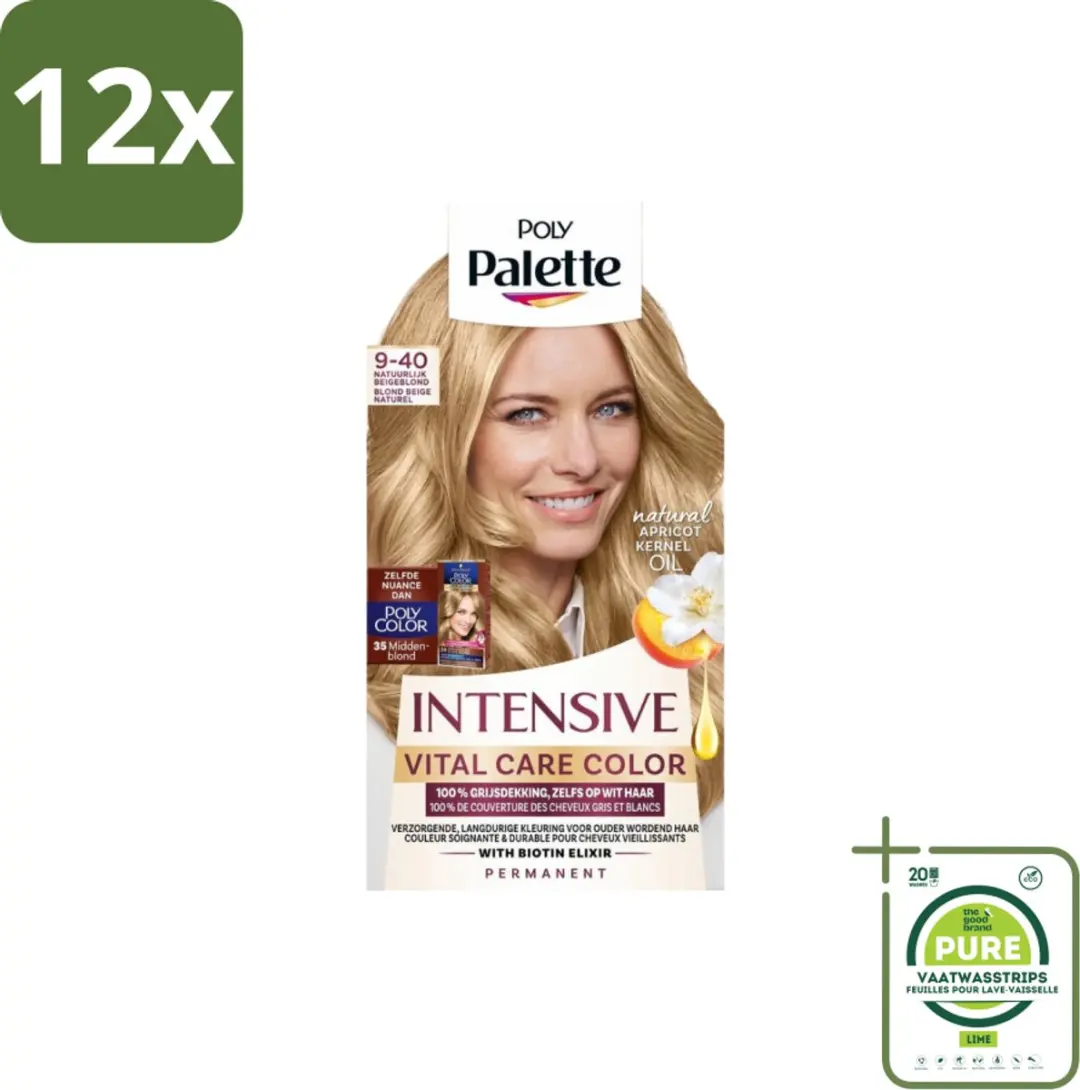 Schwarzkopf Poly Palette Haarverf 9-40 Natuurlijk Beigeblond