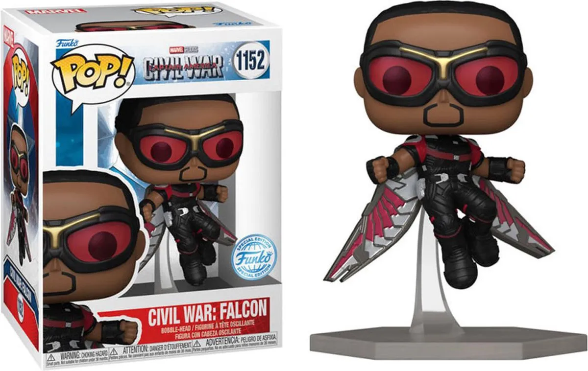 Funko Pop! Captain America Civil War - Falcon US Exclusive 1152 - Multi