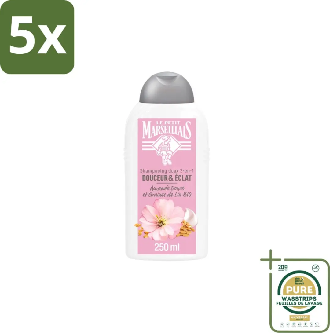 Le Petit Marseillais Amande Douce & Graines de Lin Bio Shampoo 250ml - 5x250ml