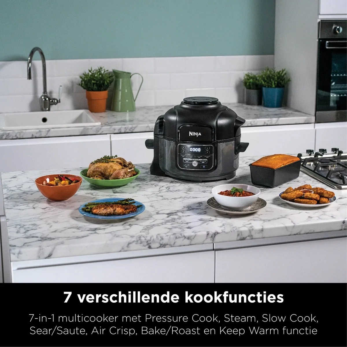 Ninja Foodi OP100EU Multicooker 1460W - 5,7L - 10 Programma's - Zwart/Grijs